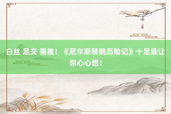 白丝 足交 强推！《尼尔斯骑鹅历险记》十足能让你心心想！