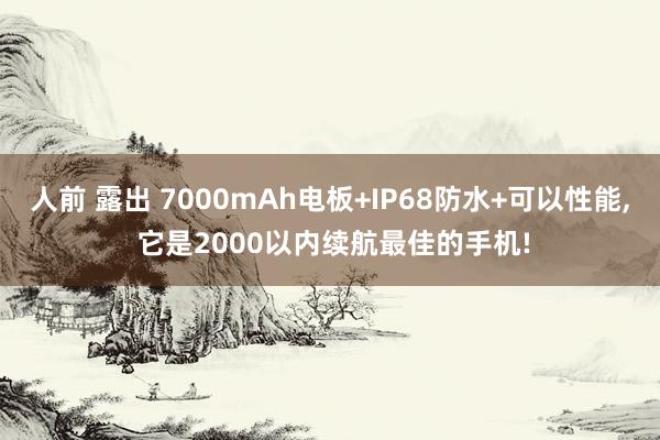 人前 露出 7000mAh电板+IP68防水+可以性能， 它是2000以内续航最佳的手机!