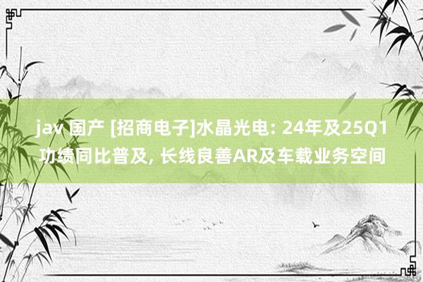 jav 国产 [招商电子]水晶光电: 24年及25Q1功绩同比普及， 长线良善AR及车载业务空间